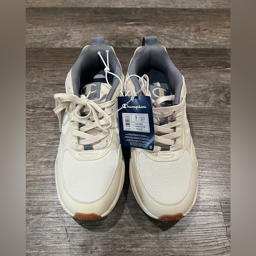 NWT Champion Cream and Gray Sneakers